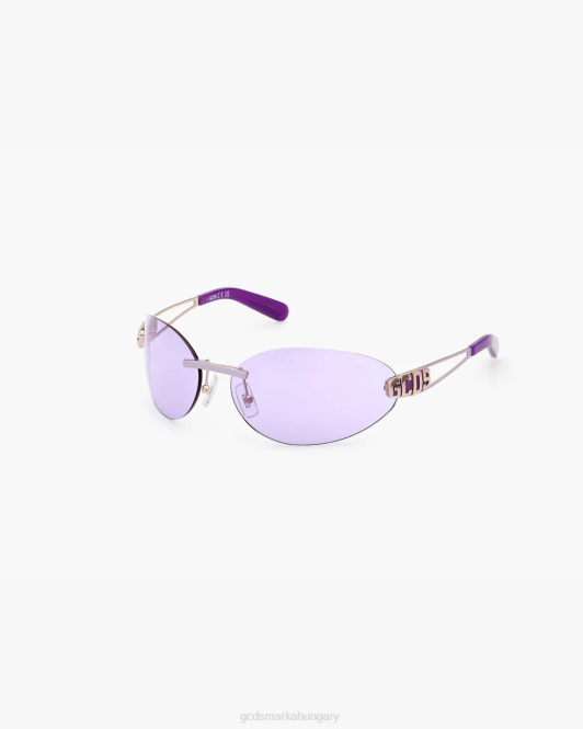 GCDS gd0032 ovális napszemüveg Z2HB273 tartozék lila férfiak
