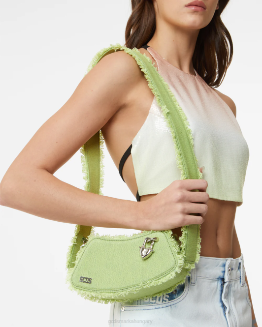 GCDS vessző farmer kis crossbody táska Z2HB251 tartozék mész férfiak