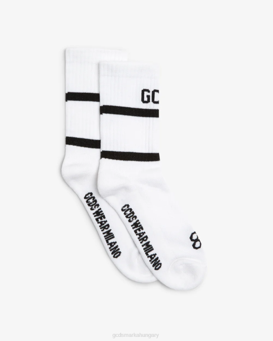 GCDS alacsony logóval ellátott zokni Z2HB203 tartozék fehér férfiak