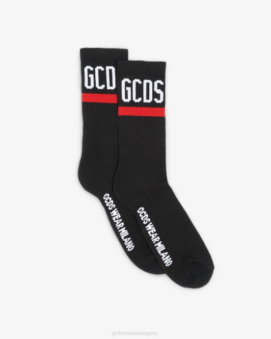 GCDS logós zokni Z2HB200 tartozék fekete férfiak