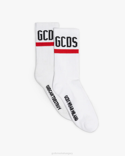 GCDS logós zokni Z2HB201 tartozék fehér férfiak