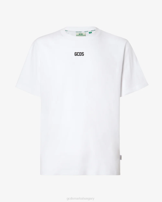 GCDS ökologós normál póló Z2HB105 ruházat fehér férfiak