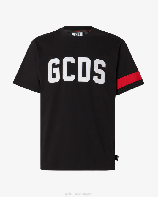 GCDS logós normál póló Z2HB79 ruházat fekete férfiak
