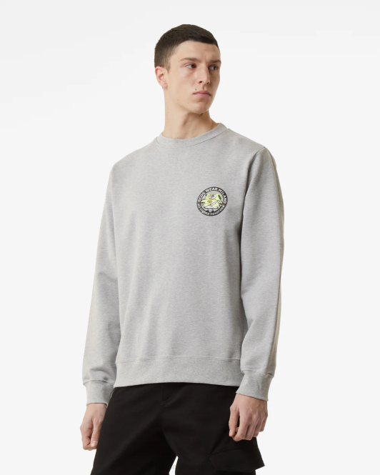 GCDS spongebob italico print szabályos crewneck Z2HB52 ruházat szürke férfiak