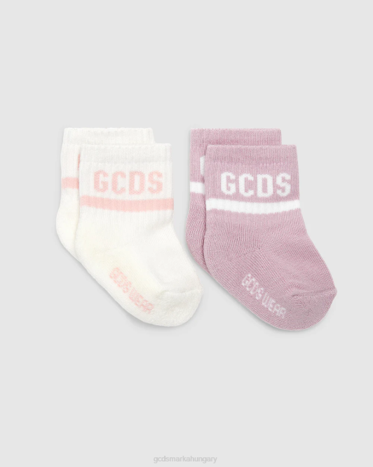 GCDS logópántos kétrészes zoknikészlet Z2HB648 tartozék halványlila gyerekek