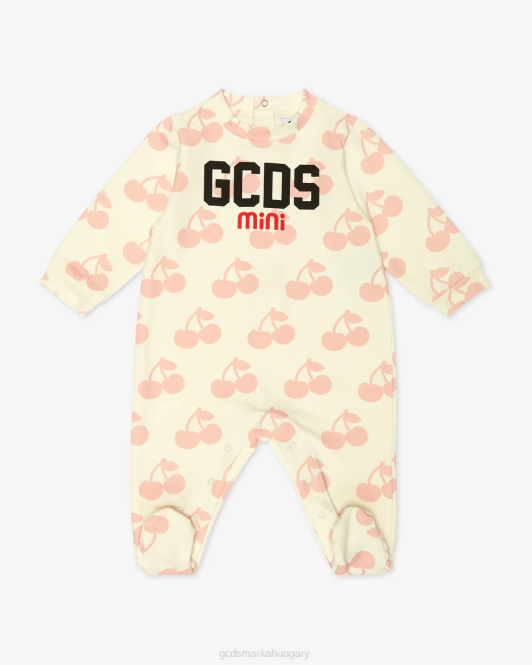 GCDS baba cseresznye játszóruha Z2HB589 ruházat törtfehér/rózsaszín gyerekek