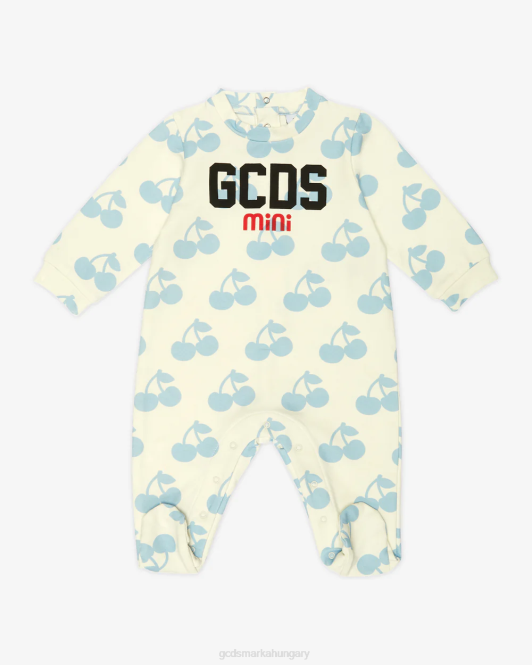GCDS baba cseresznye játszóruha Z2HB590 ruházat törtfehér/angyalkék gyerekek