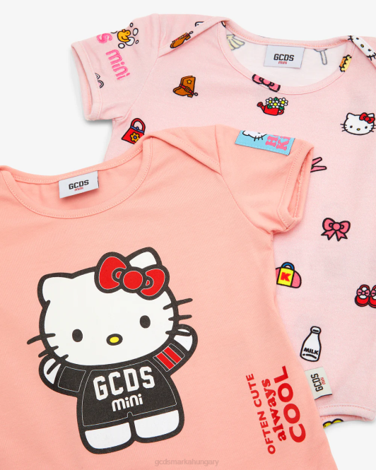 GCDS hello kitty kétrészes baba body szett Z2HB573 ruházat rózsaszín gyerekek