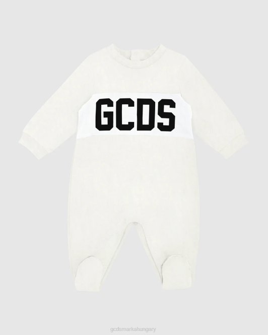 GCDS logó motívumú játszóruha Z2HB583 ruházat törtfehér gyerekek