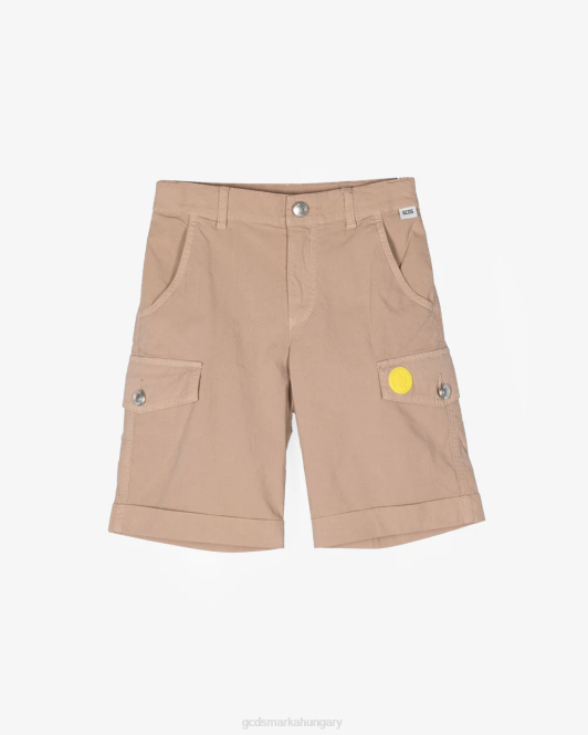 GCDS junior pamut twill chino bermuda Z2HB762 ruházat bézs gyerekek