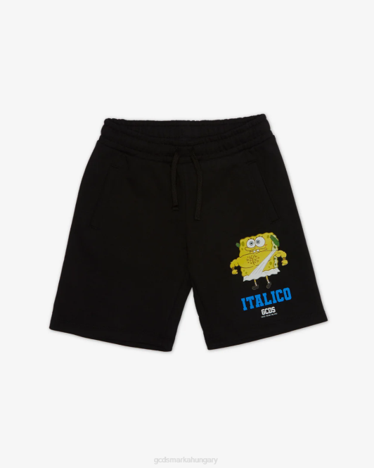 GCDS junior spongebob italico bermuda Z2HB761 ruházat fekete gyerekek