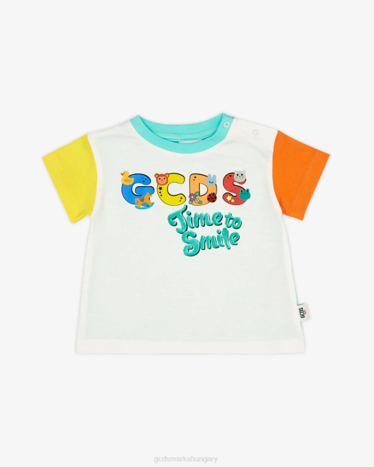 GCDS baba állatok póló Z2HB641 ruházat sokszínű gyerekek