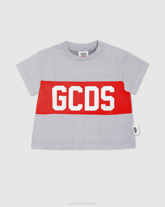 GCDS baba logós póló Z2HB634 ruházat szürke gyerekek