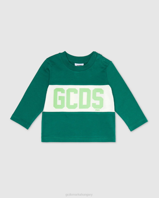 GCDS baba logós zenekari póló Z2HB631 ruházat zöld gyerekek