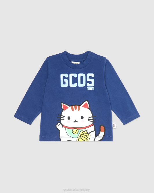 GCDS baby kittho póló Z2HB629 ruházat kék gyerekek