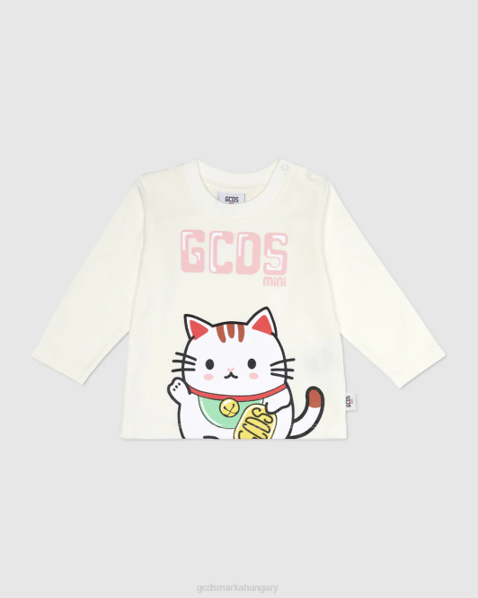 GCDS baby kittho póló Z2HB630 ruházat törtfehér gyerekek