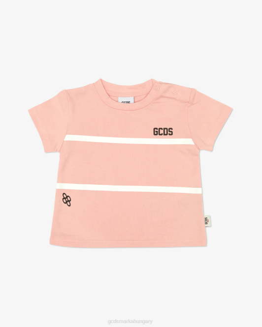 GCDS baby low band logós póló Z2HB639 ruházat rózsaszín gyerekek