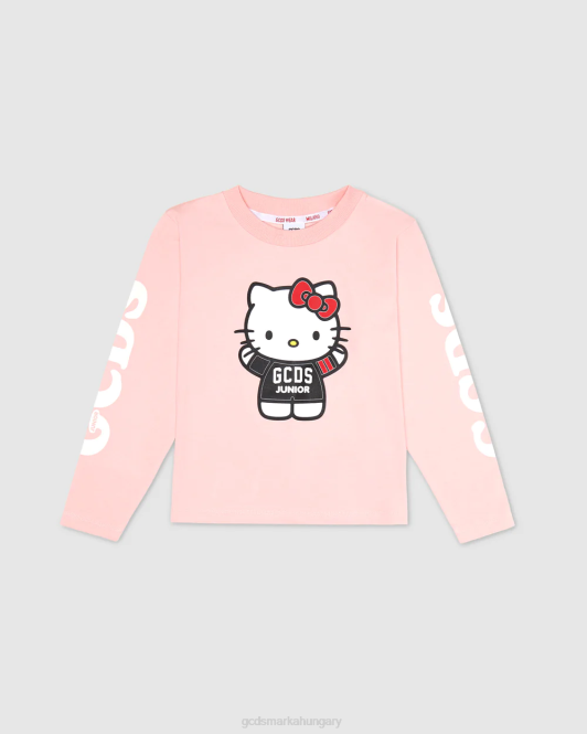 GCDS junior hello kitty hosszú ujjú póló Z2HB799 ruházat rózsaszín gyerekek