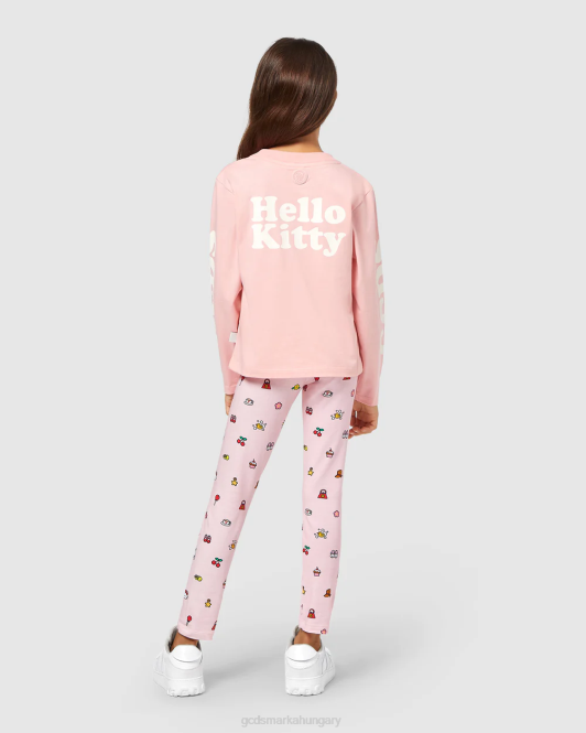 GCDS junior hello kitty hosszú ujjú póló Z2HB799 ruházat rózsaszín gyerekek