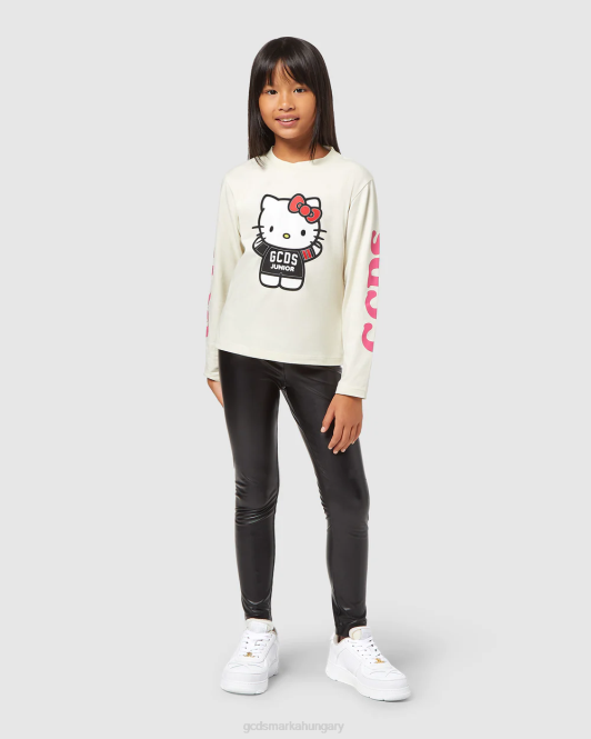 GCDS junior hello kitty hosszú ujjú póló Z2HB800 ruházat törtfehér gyerekek