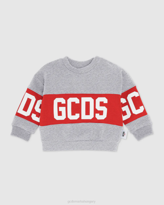 GCDS baba logós pulcsi Z2HB615 ruházat szürke gyerekek