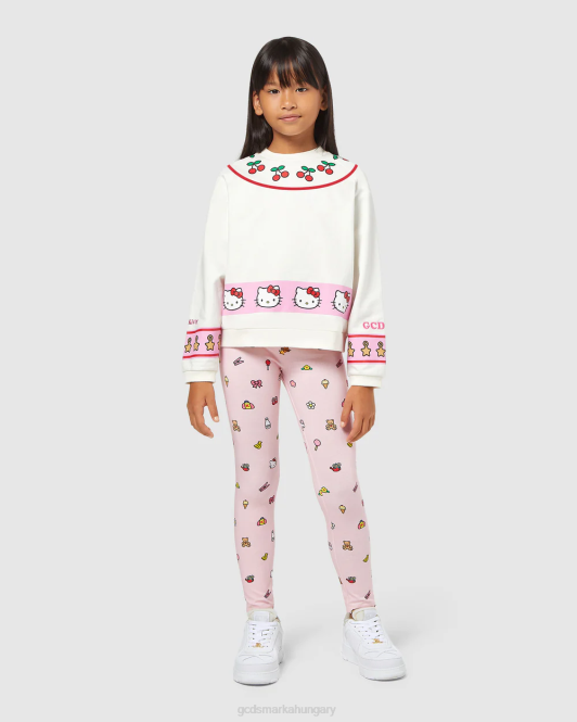 GCDS junior hello kitty crewneck Z2HB784 ruházat törtfehér gyerekek