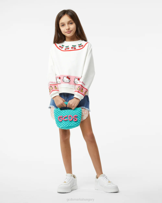 GCDS junior hello kitty crewneck Z2HB787 ruházat törtfehér gyerekek