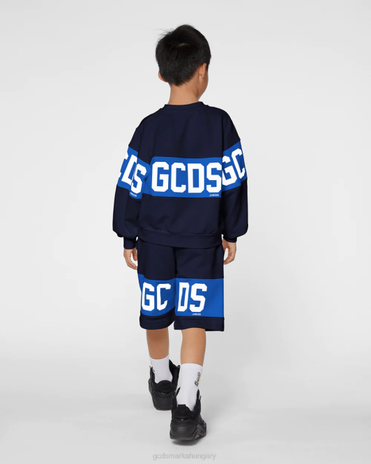 GCDS junior logó banda crewneck Z2HB683 ruházat sötétkék gyerekek