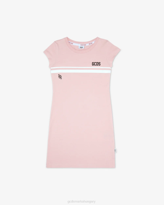 GCDS junior alacsony logós pólóruha Z2HB808 ruházat rózsaszín gyerekek