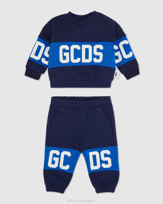 GCDS baba logó motívumú tréningruha Z2HB597 ruházat sötétkék gyerekek