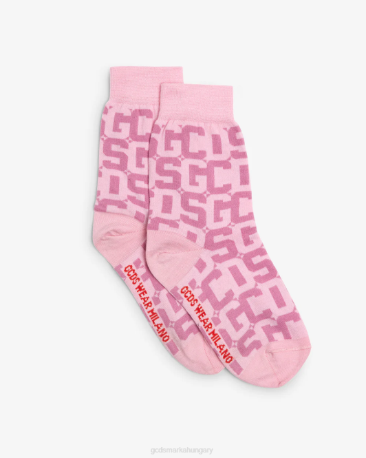 GCDS monogramos jacquard zokni Z2HB546 tartozék rózsaszín nők