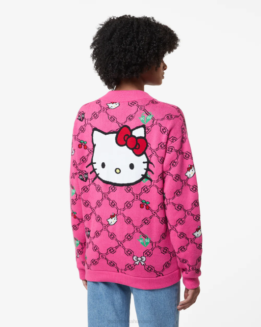 GCDS hello kitty jacquard kardigán Z2HB336 ruházat fukszia nők