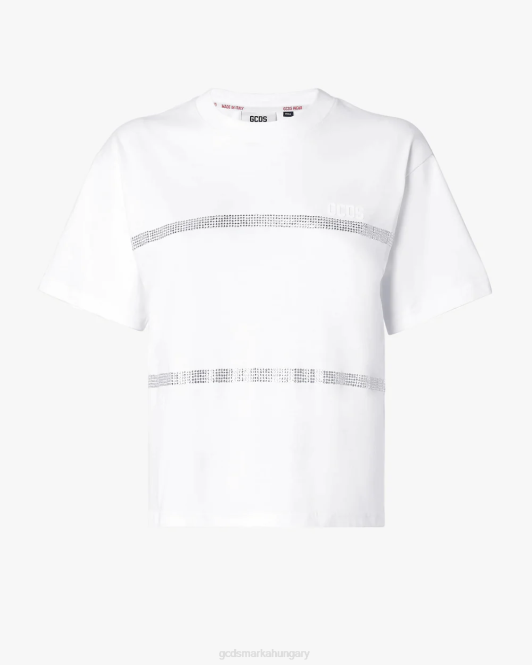 GCDS bling póló Z2HB355 ruházat fehér nők