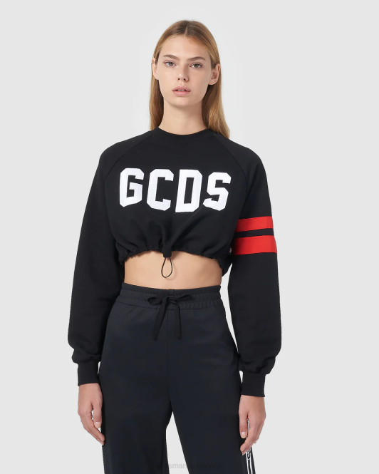 GCDS logó crop crewneck Z2HB561 ruházat fekete nők