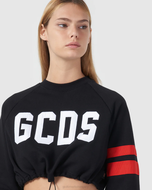 GCDS logó crop crewneck Z2HB561 ruházat fekete nők